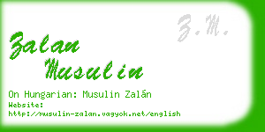 zalan musulin business card