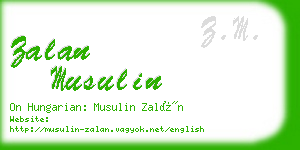 zalan musulin business card